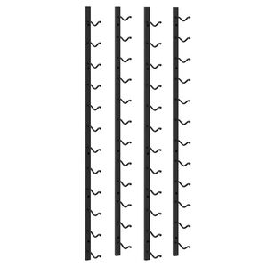 vidaXL Botelleros de pared para 12 botellas hierro negro 2 unidades