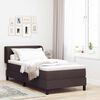 vidaXL Cama tipo Box Spring con colch&oacute;n Marr&oacute;n Oscuro 90 x 200 cm tela