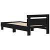 vidaXL Estructura de cama con cabecera Roble Negro 98.5 x 200 cm