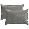 vidaXL Funda de almohada 2 pcs HOUTEN Gris oscuro 30 x 50 cm