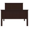 vidaXL Estructura cama sin colch&oacute;n madera pino marr&oacute;n oscuro 100x200cm