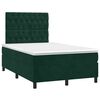 vidaXL Cama box spring con colch&oacute;n terciopelo verde oscuro 120x200 cm