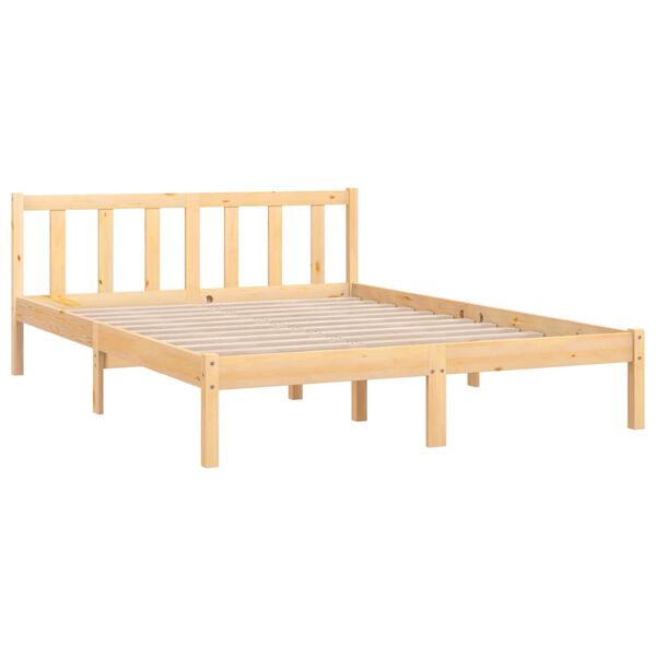 vidaXL Estructura de cama sin colchón madera maciza 120x200 cm