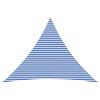 vidaXL Toldo Vela 5 x 5 x 6 m HDPE Triangular Azul y Blanco