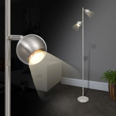 Lámpara de Pie con 2 Focos Esféricos y LED Incorporado 2 x 5 W