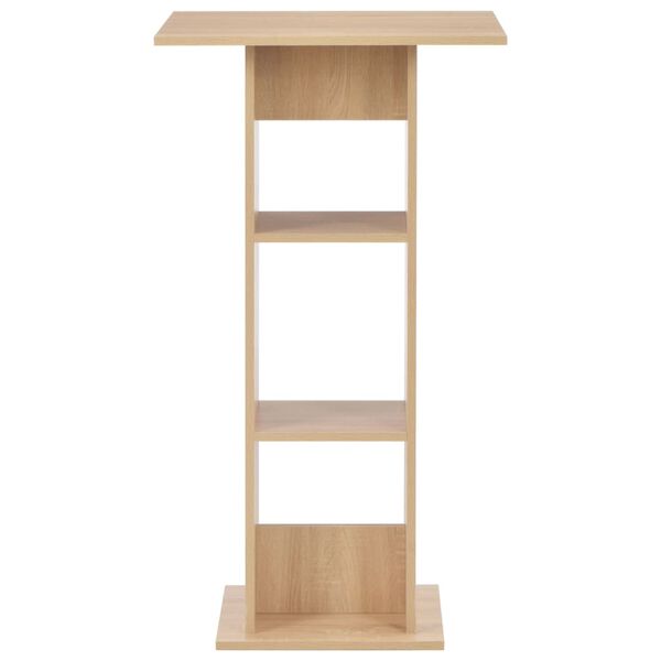 vidaXL Mesa alta de bar color roble 60x60x110 cm