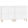 vidaXL Aparadores 2 uds madera contrachapada blanco 60x35x70 cm