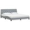 vidaXL Cama con colchón de tela gris claro 180x200 cm