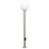 vidaXL Baliza luminosa con sensor y toma de corriente, 120 cm, acero inoxidable, IP44