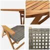 vidaXL Conjunto de Comedor de Jard&iacute;n 5 pcs Gris