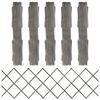 vidaXL Vallas enrejado 5 uds madera maciza de abeto gris 180x60 cm