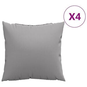 vidaXL Cojines de sof&aacute; 4 unidades tela gris 40x40 cm