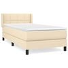 vidaXL Cama box spring con colch&oacute;n tela color crema 80x200 cm
