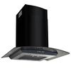 vidaXL Campana extractora pared 60 cm acero inoxidable 756 m&sup3;/h negro