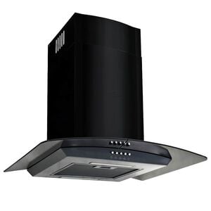 vidaXL Campana extractora pared 60 cm acero inoxidable 756 m&sup3;/h negro