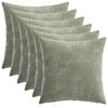 vidaXL Funda de almohada 6 uds. HEERLEN Verde 30 x 30 cm Tela Chenille