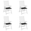 vidaXL Cojines de silla de jard&iacute;n 4 uds tela Oxford negro 50x50x4 cm