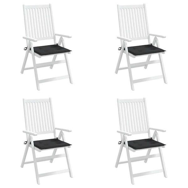vidaXL Cojines de silla de jard&iacute;n 4 uds tela Oxford negro 50x50x4 cm