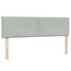 vidaXL Cama box spring con colch&oacute;n terciopelo gris claro 160x220 cm