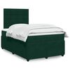 vidaXL Cama box spring con colch&oacute;n terciopelo verde oscuro 120x190 cm