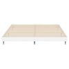 vidaXL Estructura de cama madera de ingenier&iacute;a blanco brillo 120x200cm