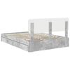 vidaXL Cama con almacenamiento con cabecera Gris Concreto 140 x 190 cm
