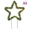 vidaXL Estrella de luz decorativa Navidad con estacas 50 LED 29 cm