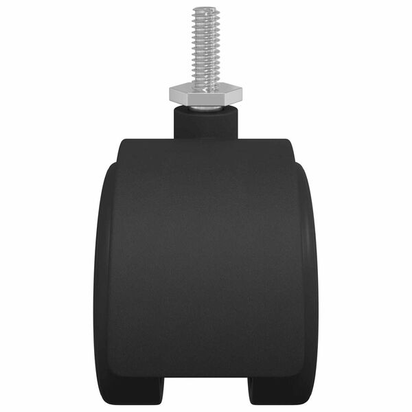 vidaXL Ruedas 2 pcs Negro 40,1 x 37,8 mm PP y hierro