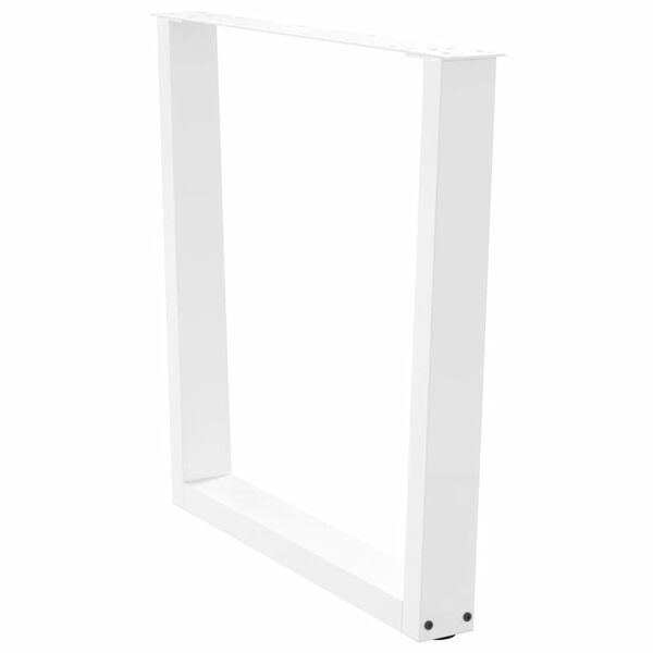vidaXL Patas para mesa de comedor en forma de V (3 unidades), color blanco, 90 x (72-73,3) cm, acero