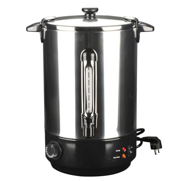 vidaXL Calentador de vino de acero inoxidable 15 L 2500 W