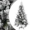 vidaXL &Aacute;rbol de Navidad con nieve flocada y pi&ntilde;as PVC y PE 225 cm