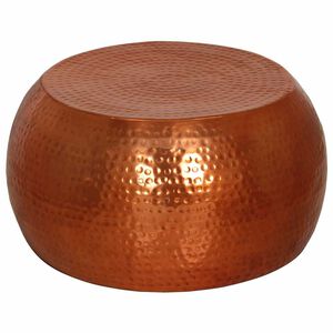 vidaXL Mesa de centro de aluminio color lat&oacute;n &Oslash;55x28 cm