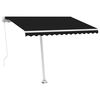 vidaXL Toldo de pie retr&aacute;ctil manual gris antracita 300x250 cm