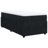 vidaXL Cama box spring con colch&oacute;n terciopelo negro 100x200 cm