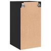 vidaXL Mueble de pared con puertas de vidrio negro 35x37x68,5 cm