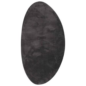 vidaXL Alfombra HUARTE Gris antracita 80 x 150 cm Poli&eacute;ster