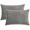 vidaXL Coj&iacute;n con almohada HEERLEN 2 uds. Gris oscuro Tela Chenille
