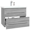 vidaXL Mueble de lavabo madera contrachapada gris Sonoma 60x38,5x48 cm