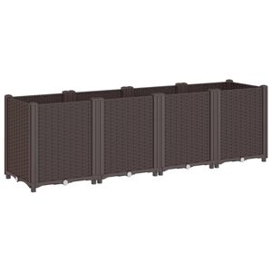 vidaXL Jardinera PP marr&oacute;n 160x40x53 cm