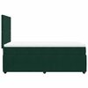 vidaXL Cama box spring con colch&oacute;n terciopelo verde oscuro 80x200 cm