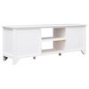 vidaXL Mueble para TV madera maciza de paulownia blanco 108x30x40 cm