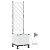 vidaXL Maceta de jard&iacute;n con riego y ruedas Blanco 40 x 40 x 148 cm PP