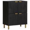 vidaXL Aparador de madera de ingenier&iacute;a negro 60x33x75 cm