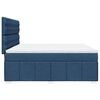 vidaXL Cama box spring con colch&oacute;n tela azul 180x200 cm