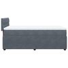 vidaXL Cama box spring con colch&oacute;n terciopelo gris oscuro 80x200 cm