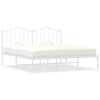 vidaXL Estructura cama sin colch&oacute;n con cabecero metal blanco 160x200cm