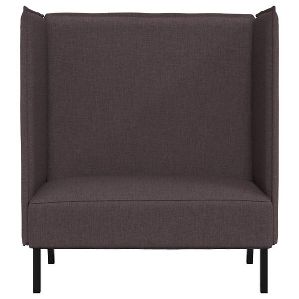 vidaXL Sofa de Espalda Alta 101cm Marr&oacute;n oscuro tela