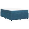 vidaXL Cama box spring con colch&oacute;n terciopelo azul oscuro 140x190 cm