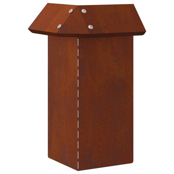 vidaXL Valla para caracoles Oxidado 13,5 x 13,5 x 25 cm