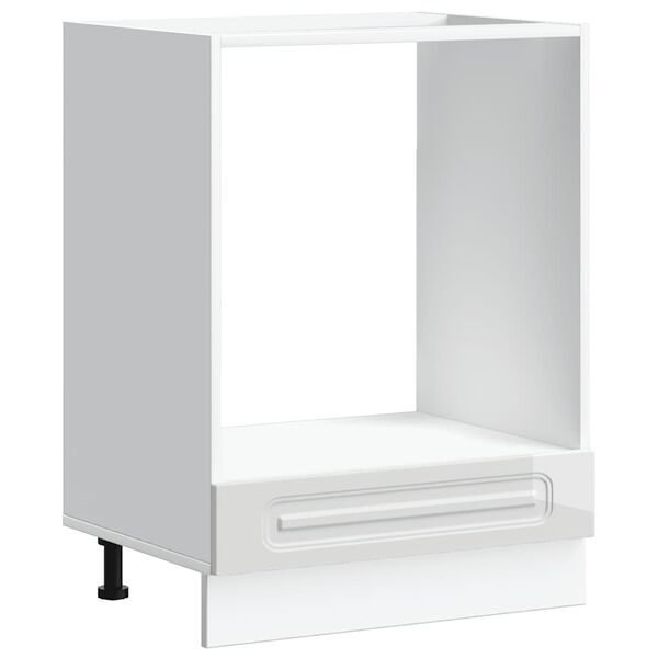 vidaXL Mueble de horno Kalmar alto brillo blanco madera reconstituida